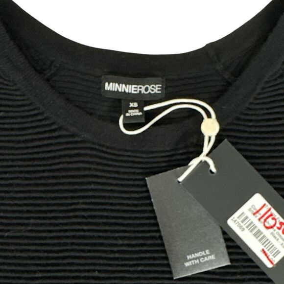 Minnie Rose Cotton Cashmere‎ Slvless Ribbed Top NWT Wm Sz XS - Picture 5 of 8